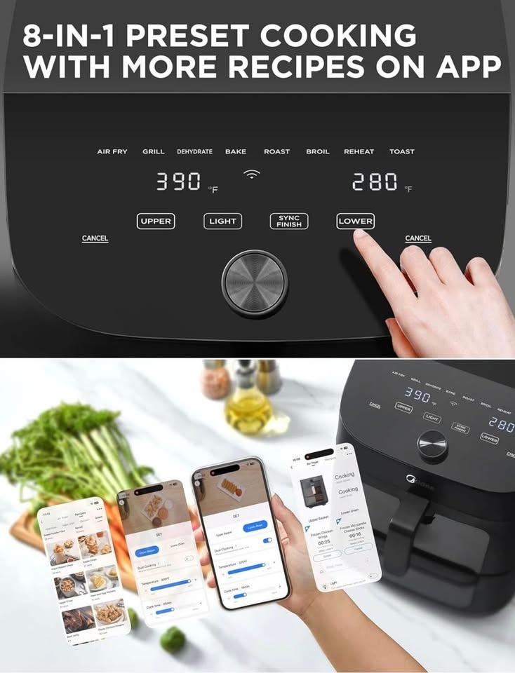 Midea 11 Liter 8-in-1 Dual Basket Air Fryer - NEW - photo 2