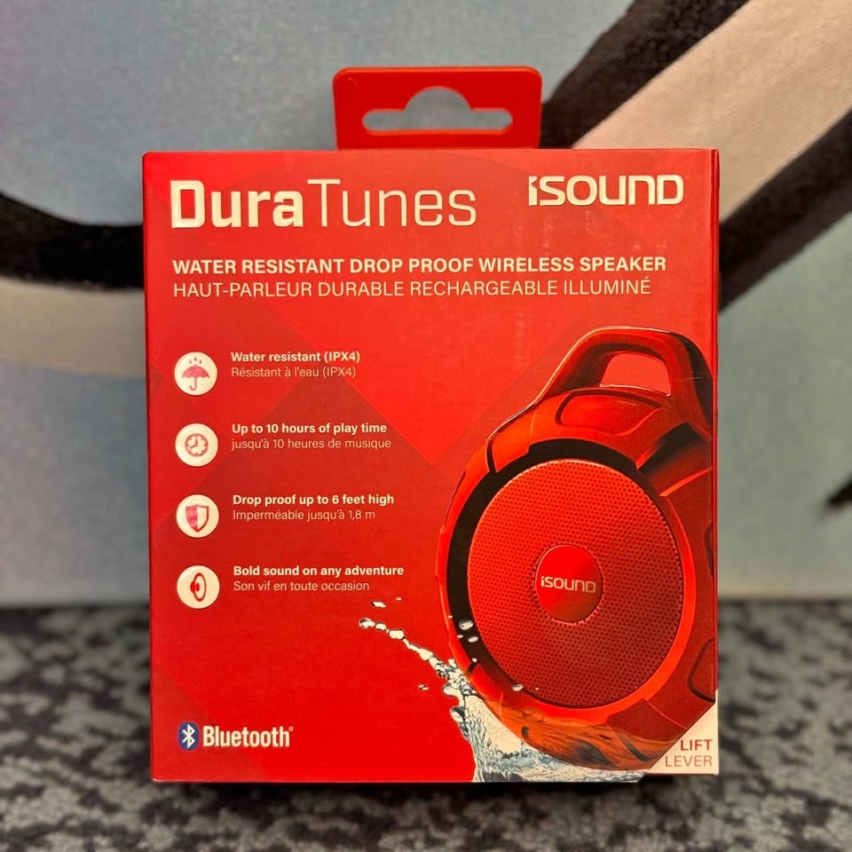 🔊 Duratune iSound Bluetooth Speaker – Red | Brand New