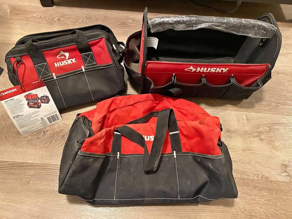 Husky Tool Bag Set – 3 Bags (Brand New)