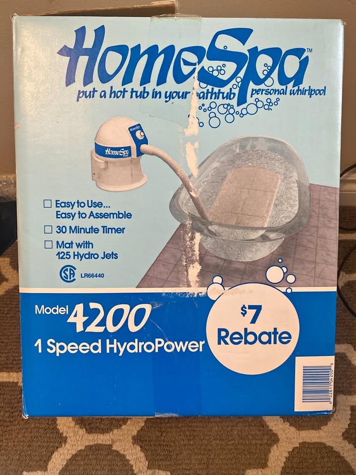 NEW HomeSpa Model 4200 — Personal Whirlpool Bath | Vintage | Nev