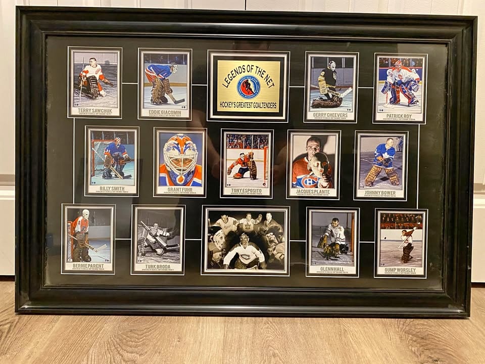 🏒 Legends of the Net Framed Hockey Goalie Collage