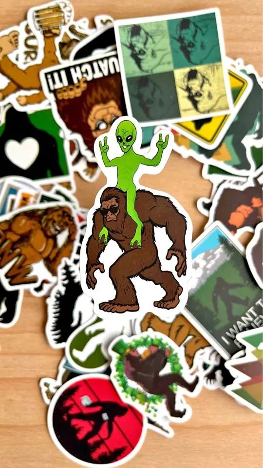 Pack of 50 Bigfoot Sasquatch Stickers thumbnail
