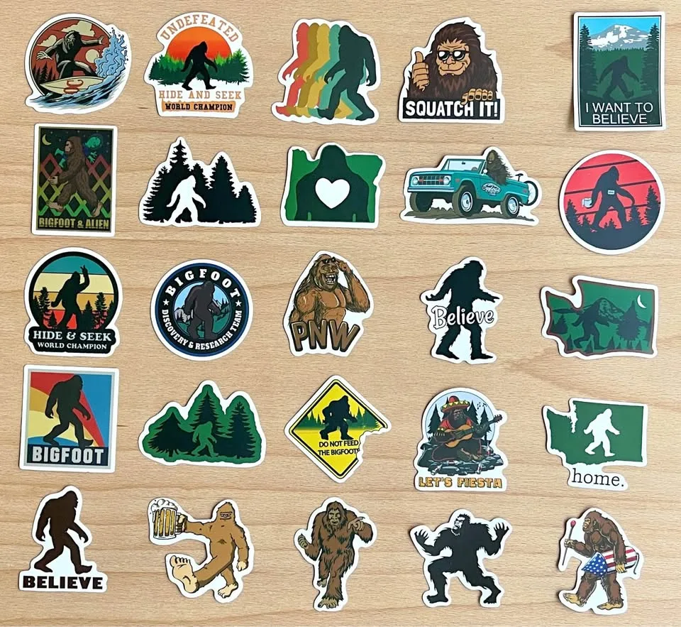 Pack of 50 Bigfoot Sasquatch Stickers image indicator(6)