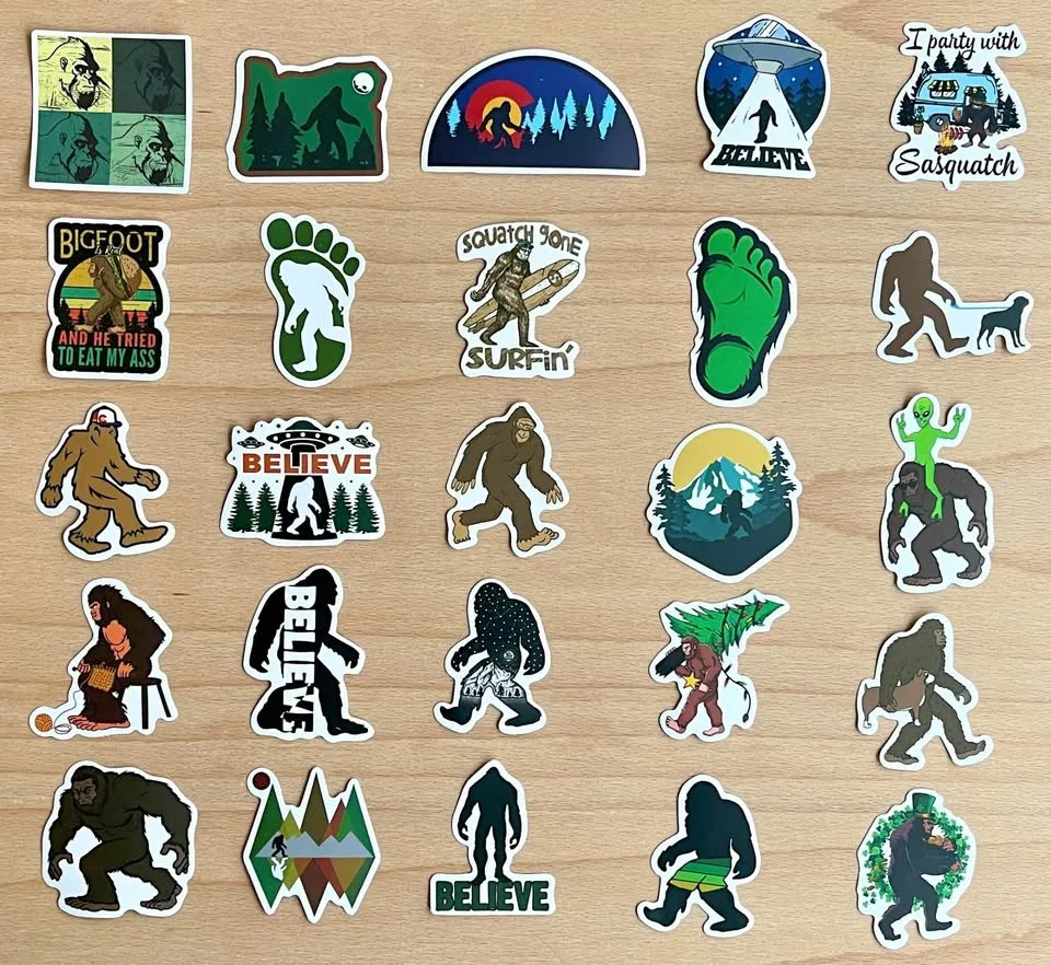 Pack of 50 Bigfoot Sasquatch Stickers image indicator(7)