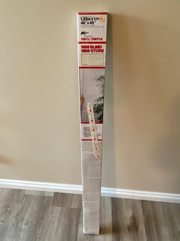New Vinyl Mini Blinds – 48" x 45" (White)
