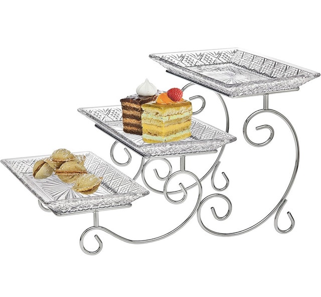 Crystal 3-Tier Serving Stand (Dublin Collection) – New in Box - photo 2