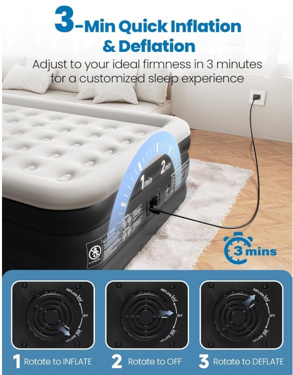 Queen Air Mattress with Built-in Pump - photo 5