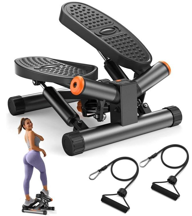 Fitness Twist Stepper with Resistance Bands