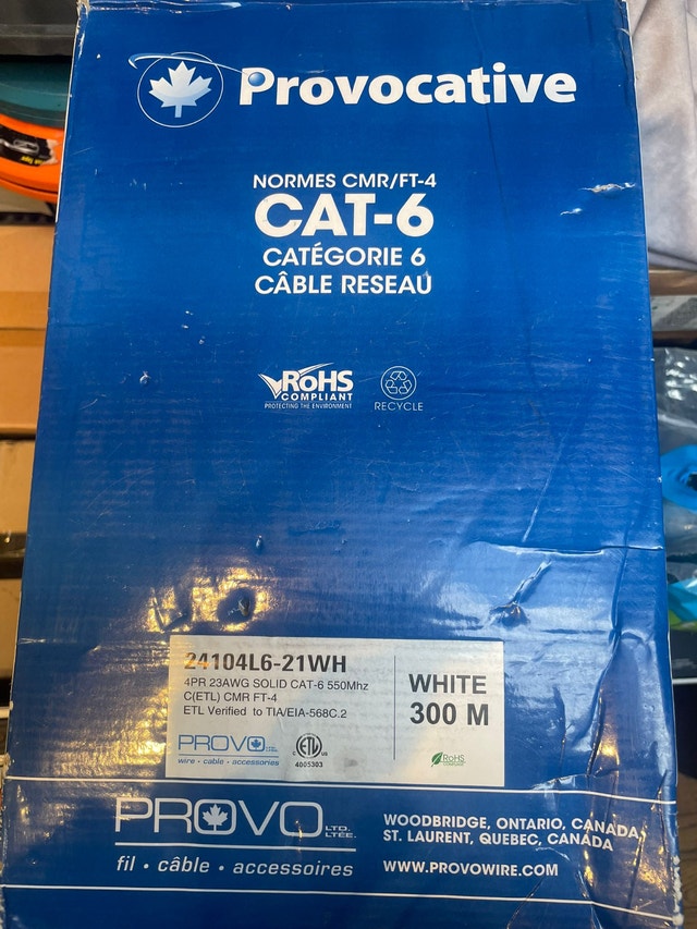 ‘Provocative’ Cat‑6 Network Cables – New in Box – $100 - photo 2