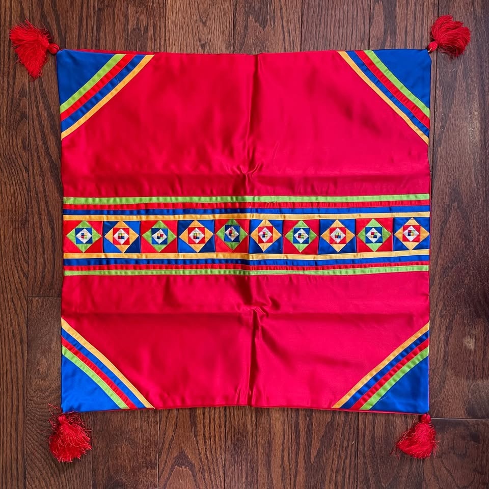 Set of 2🇰🇷Korean Cushion Covers (55×55cm) – Red & Royal Blue - photo 2