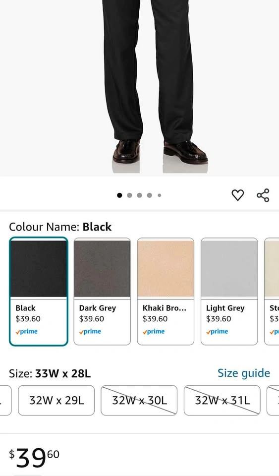 Brand new amazon essential pants - 32W*30L - photo 3