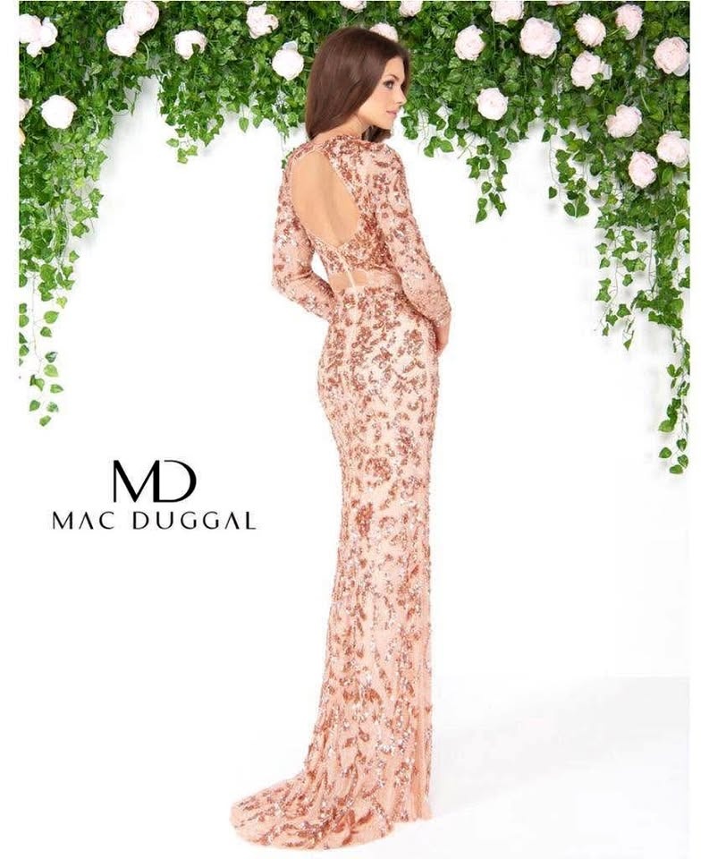 Sequinned dress size 4, Mac Duggal for cocktail, prom, red carpe