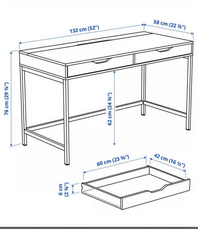 IKEA ALEX Desk, limited edition black blue - photo 4