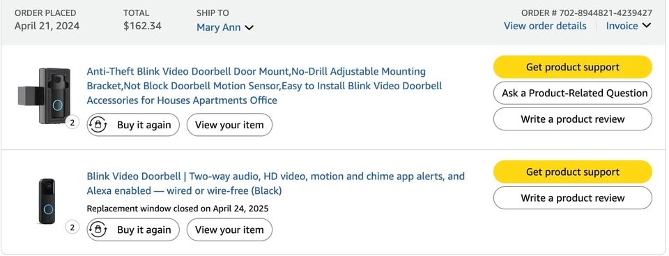 Blink Video Doorbell (with Door Mount) - photo 4
