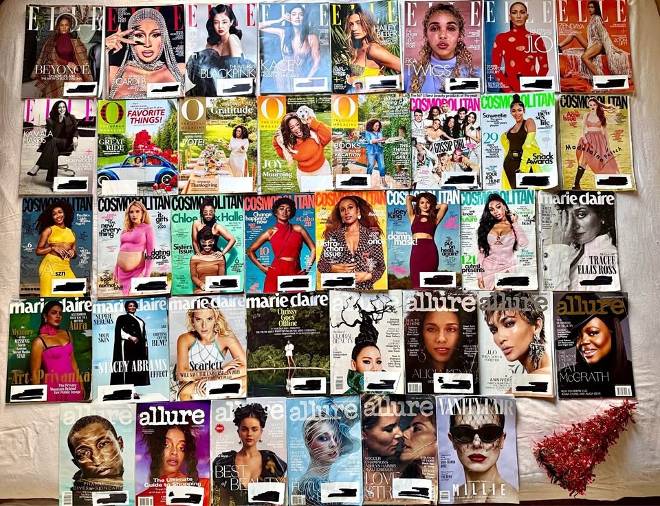 Bundle of Fashion & Lifestyle Magazines, Elle, Oprah...