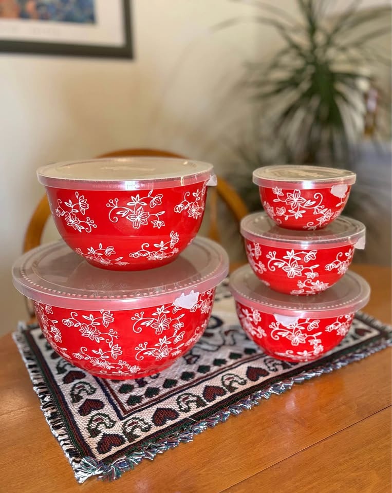 Temp-tations “Floral Lace” 5-Piece Nesting Bowl Set