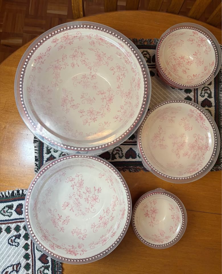 Temp-tations “Floral Lace” 5-Piece Nesting Bowl Set - photo 2