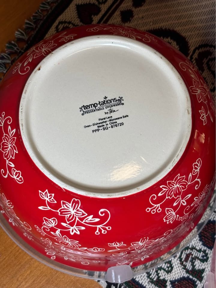 Temp-tations “Floral Lace” 5-Piece Nesting Bowl Set - photo 3