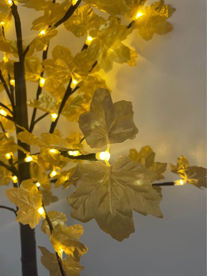 Golden maple leaf led tree for decoration - photo 3