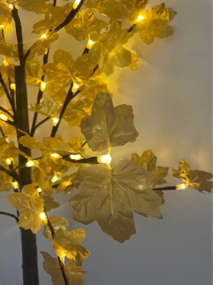Golden maple leaf led tree for decoration - photo 5