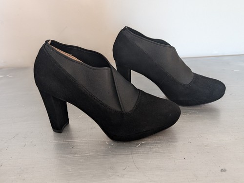 Clarks Women’s Shoes Black Suede Kendra Heels Pump Size 6.5 M