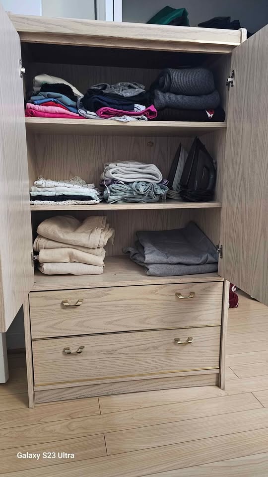 Sturdy Wooden Armoire – Light Wood Finish - photo 2
