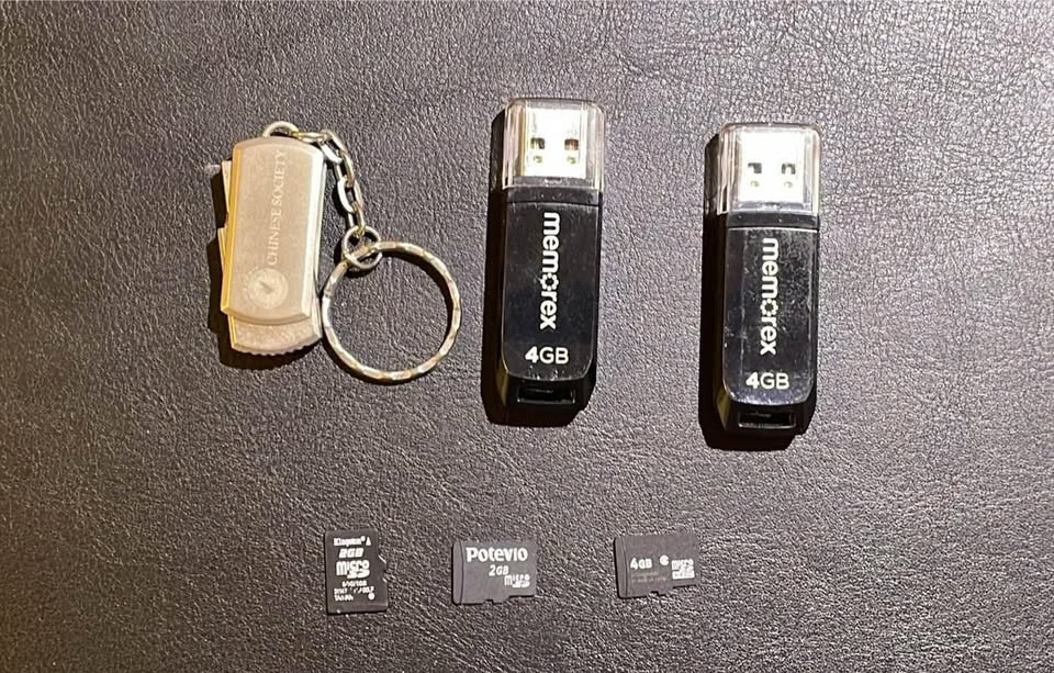 Assorted Micro SD Cards and USB Drives