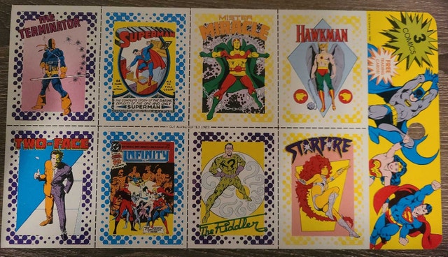 1987 DC Comics Uncut Card Sheets