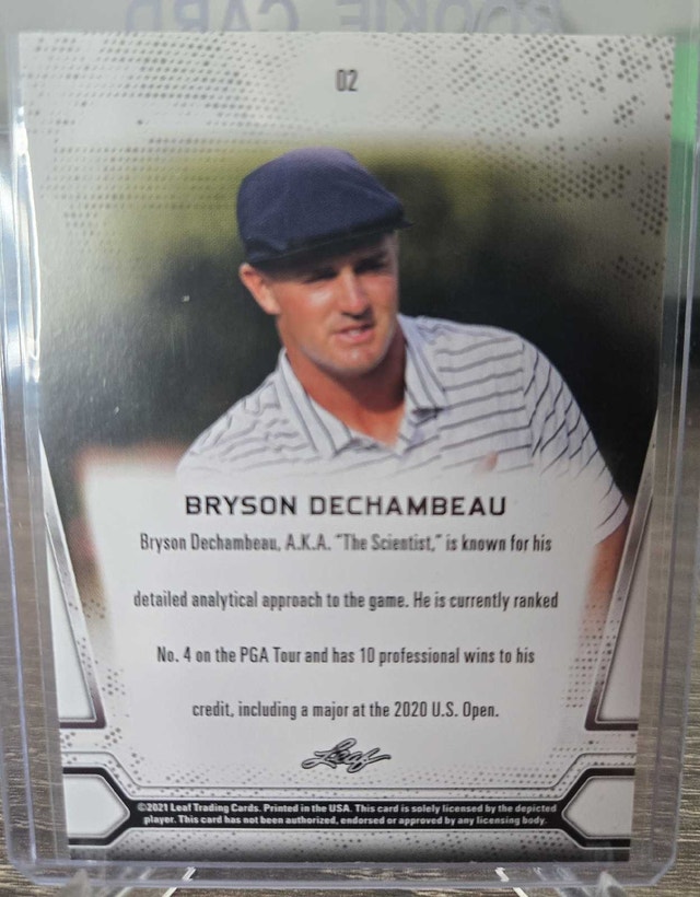 2021 Leaf Bryson Dechambeau Rookie Card - photo 2