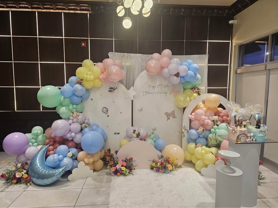 Butterfly theme | pastel balloons | Baby boy and Girl | 1st birt