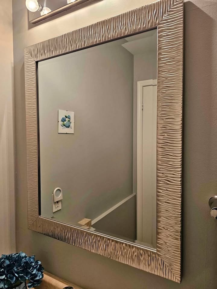 Wall Mirror with silver frame 33.5" x 27.5"