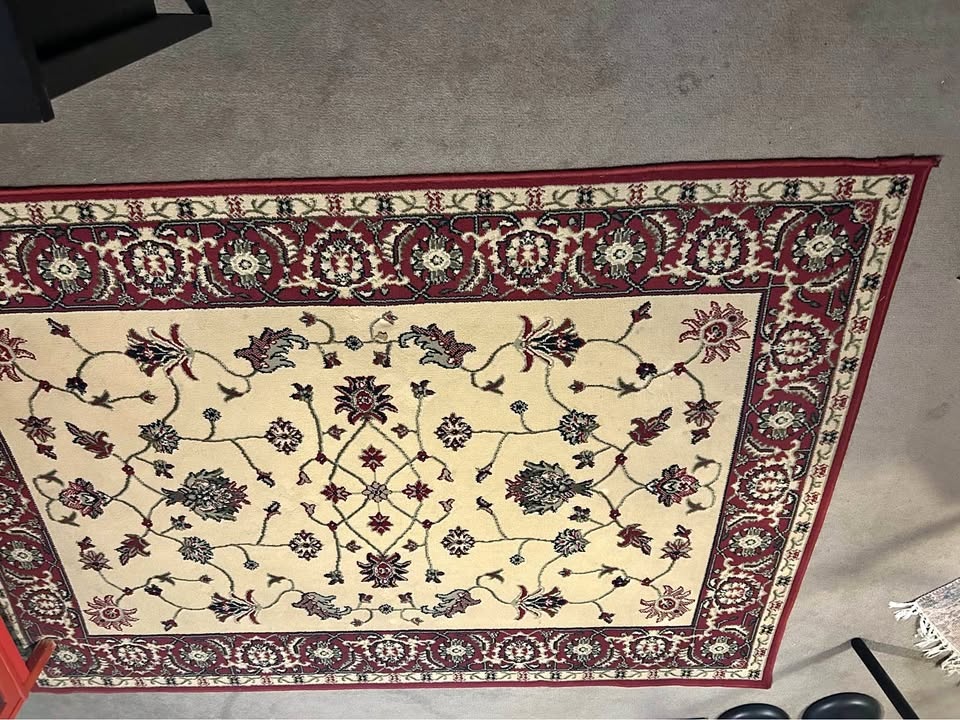 Red and Beige Carpet