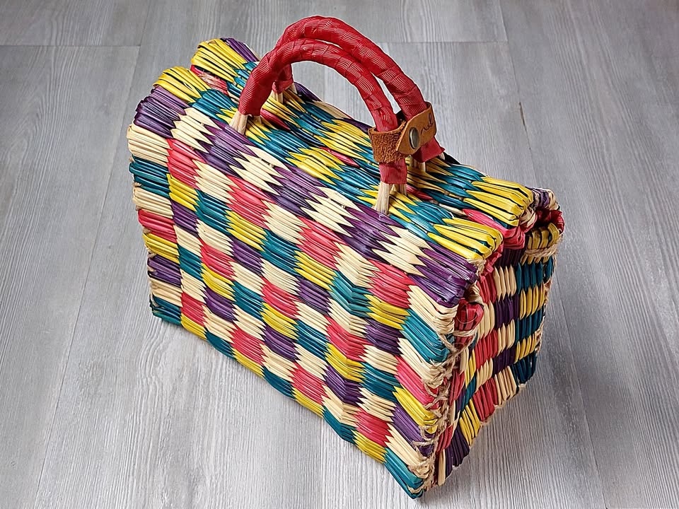 Juralyn Hand-Woven Reed Bag