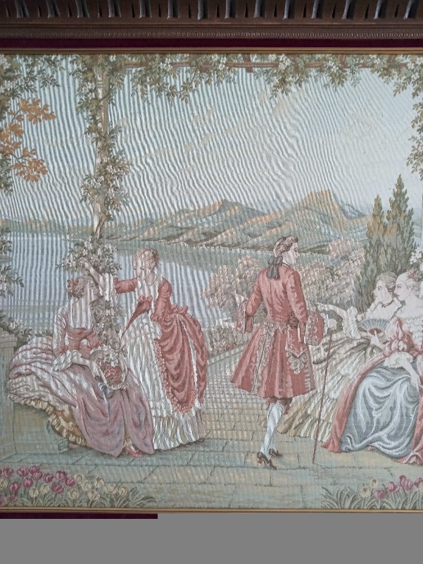Italian Tapestry in Hand Carved Wooden Frame - photo 5