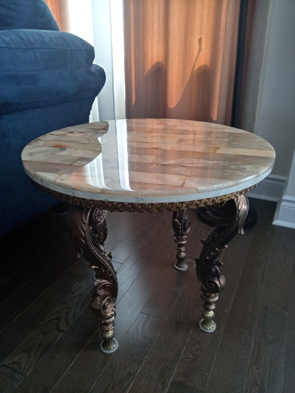 Vintage Italian Marble Side Table