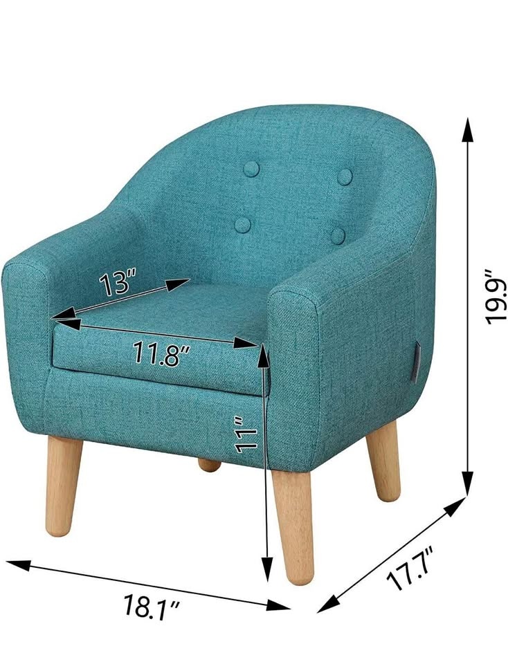 New Single PVC Kids Sofa Chair, Toddler Sofa Couch with Wooden L