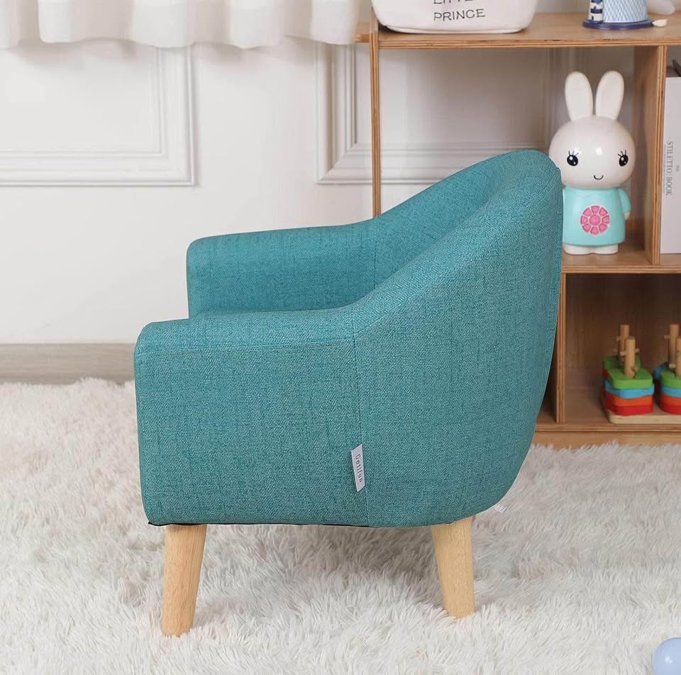 New Single PVC Kids Sofa Chair, Toddler Sofa Couch with Wooden L - photo 2