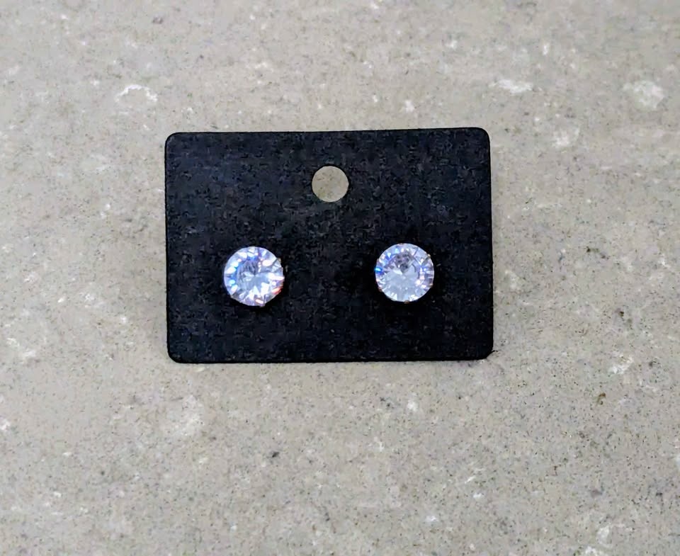 Sparkly Stud Earrings - Cubic Zirconia - Multiple Sizes Availabl - photo 2