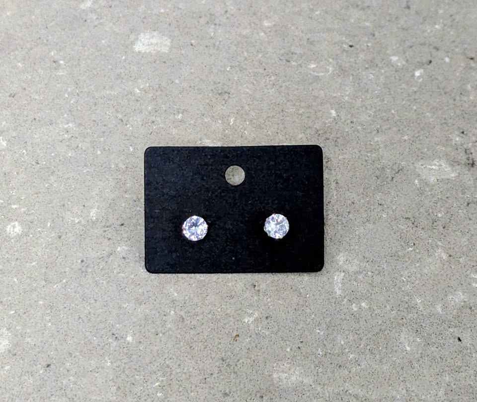 Sparkly Stud Earrings - Cubic Zirconia - Multiple Sizes Availabl - photo 3