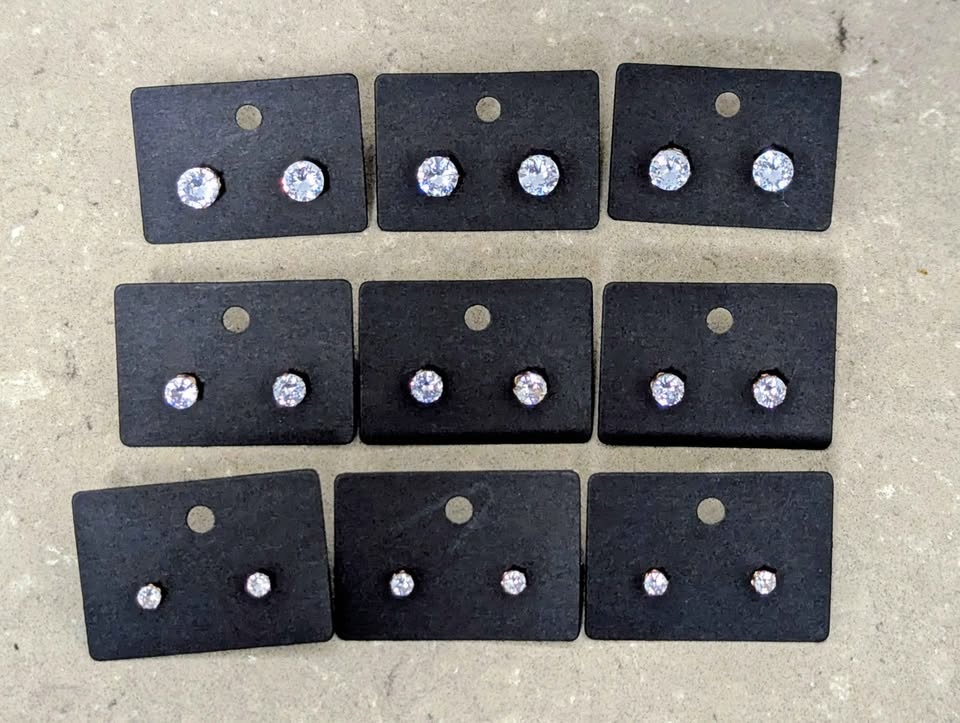 Sparkly Stud Earrings - Cubic Zirconia - Multiple Sizes Availabl - photo 5