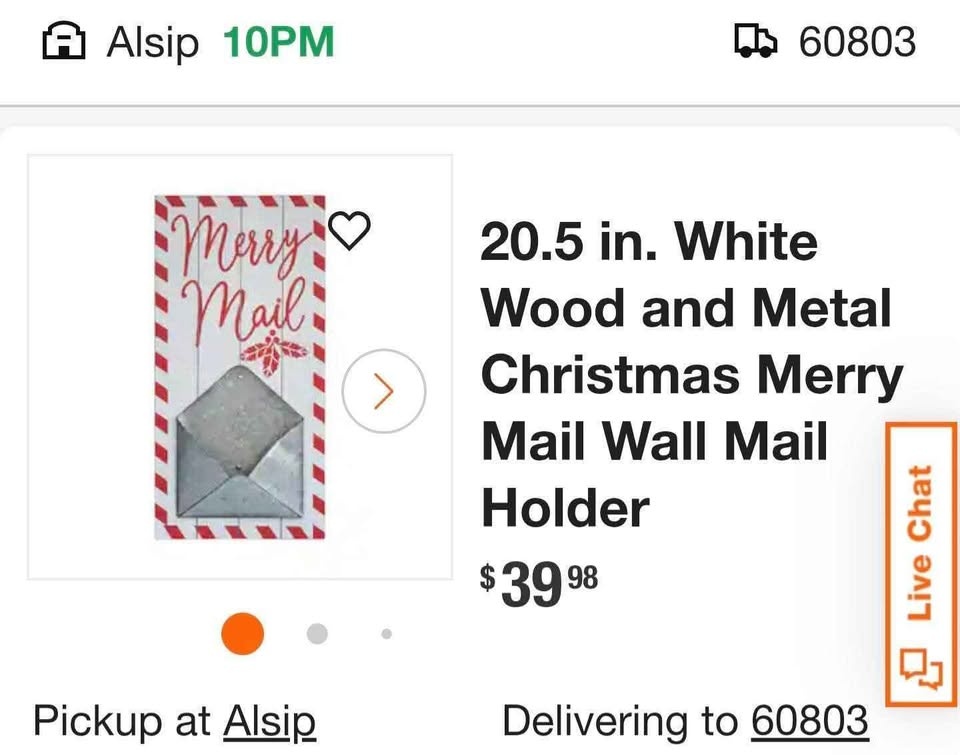 Parisloft Merry Mail Christmas Mail Holder - photo 2