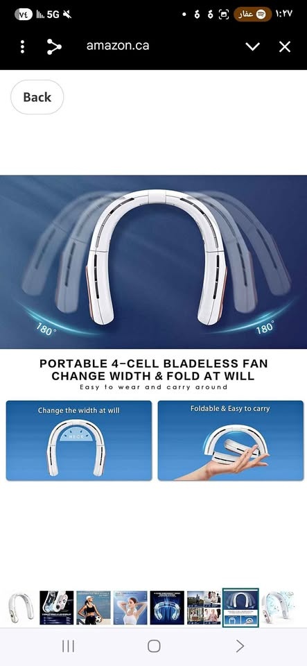 Neck Fan Portable Mini Fan Hands
