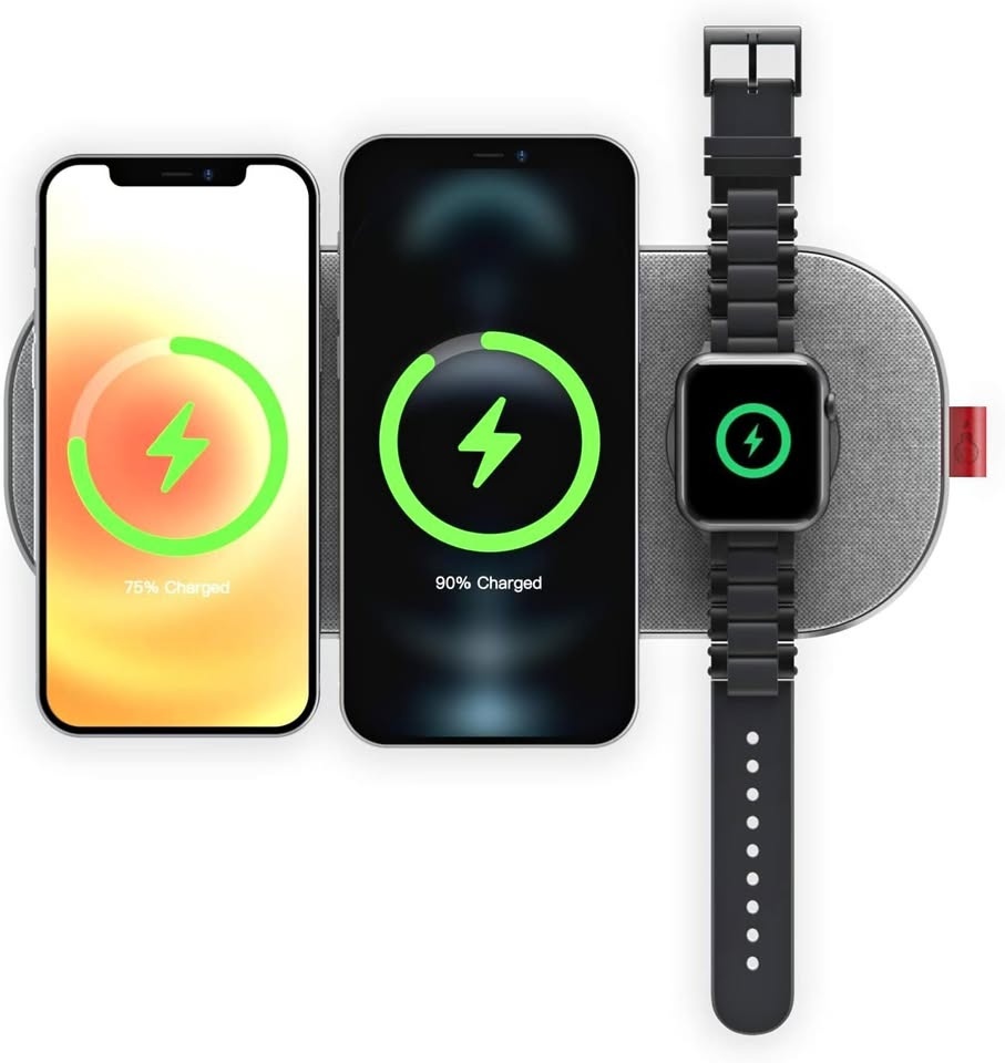 30W Qi-Certified 3 in 1 Wireless Charging Pad