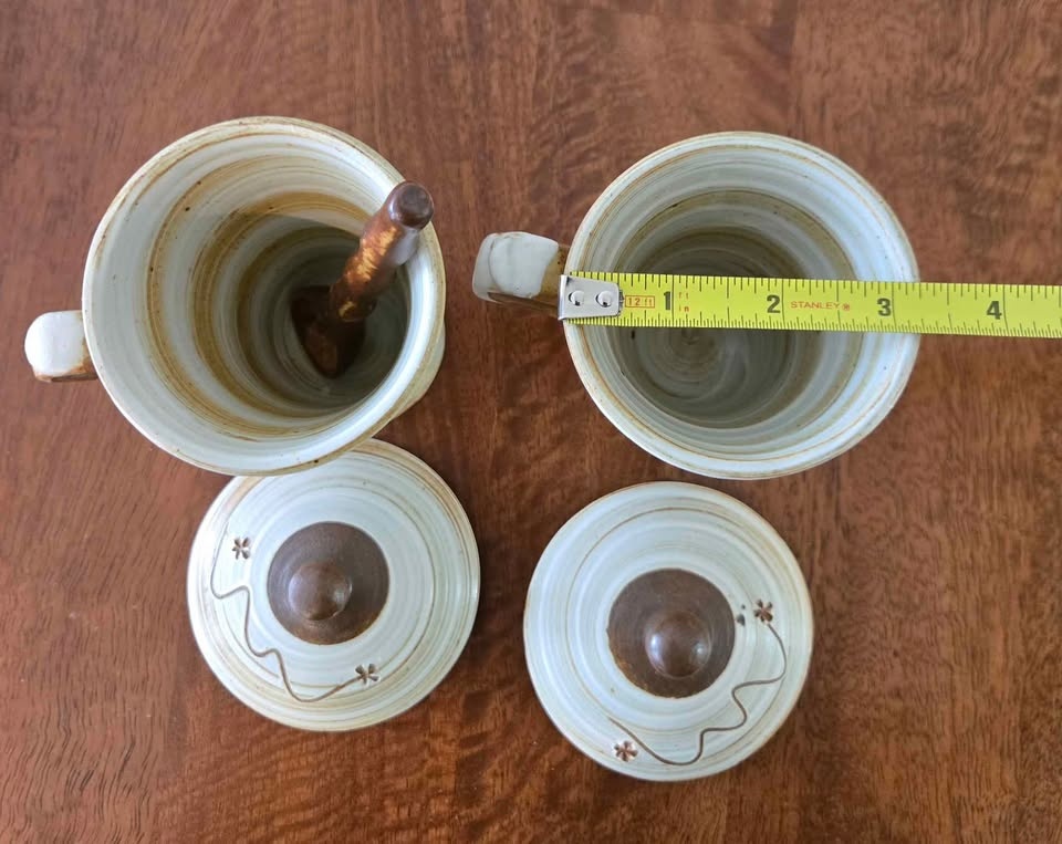 A set of korean handmade tea/coffee cups with lids - photo 2