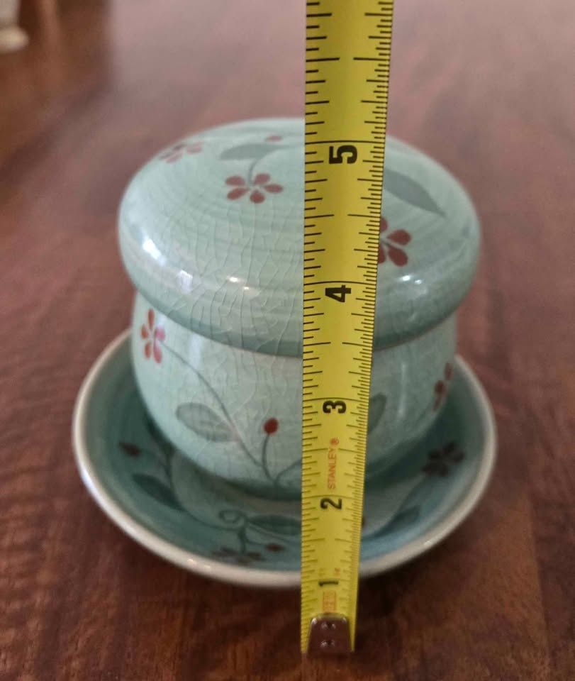 Korean ceramic tea infuser with match saucer - photo 2