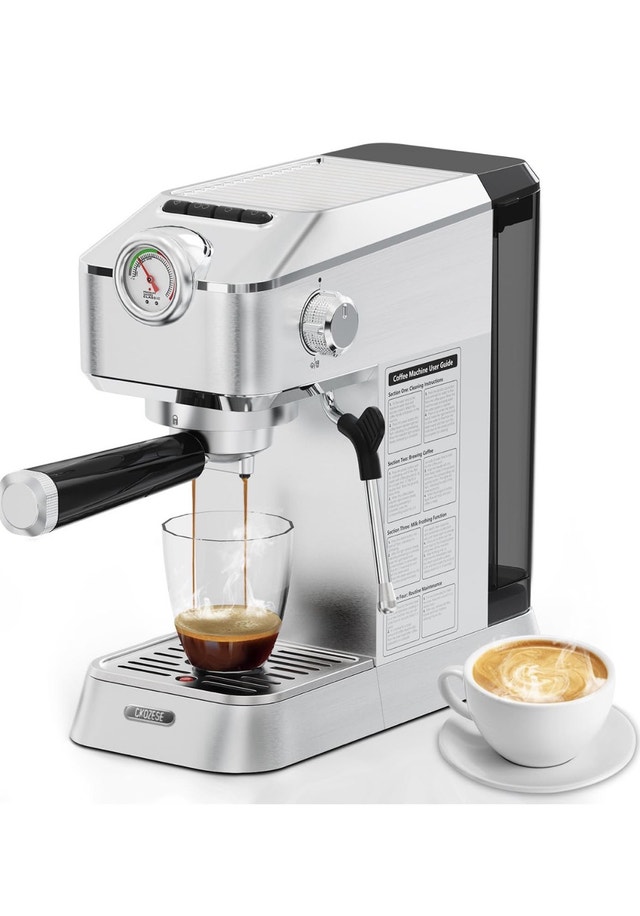 NEW Stainless Steel Espresso Machine, w/ Milk Frother Steam Wand