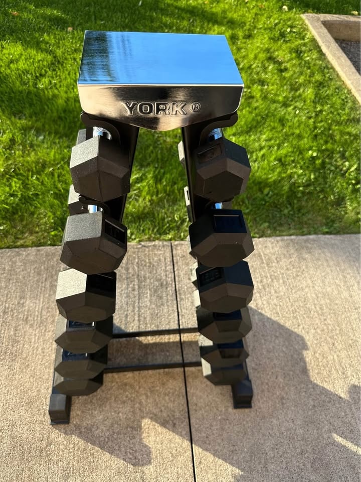 Brand New York Dumbbell Set (5–30 lbs) + York 6-Pair Stand - photo 3