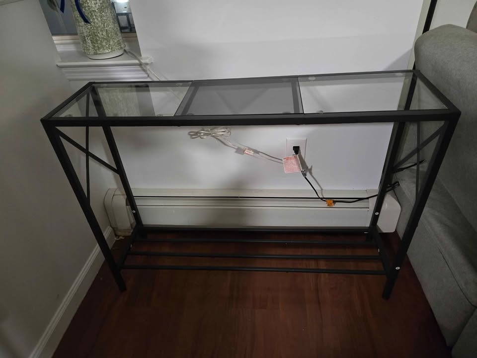 Glass top console table/ entryway - photo 3