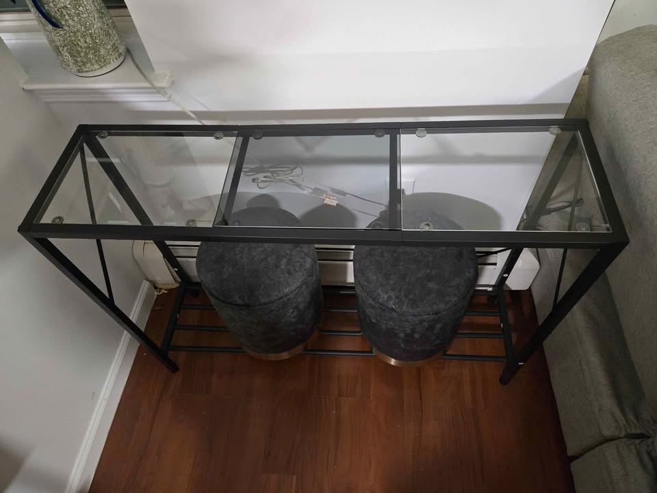 Glass top console table/ entryway - photo 4