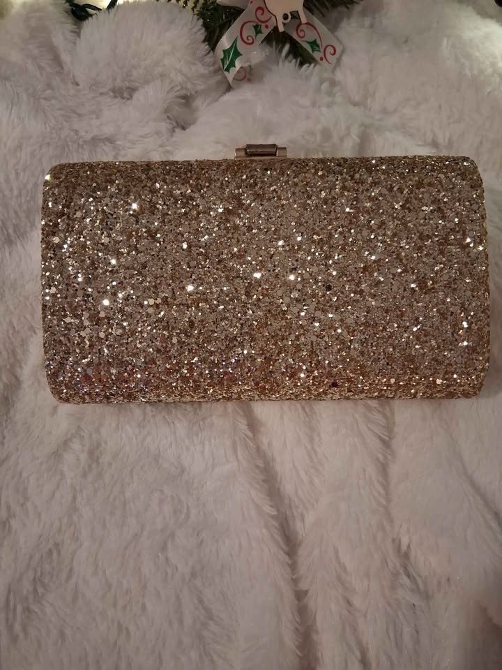 Sparkling Glitter Gold Clutch Bag - photo 2